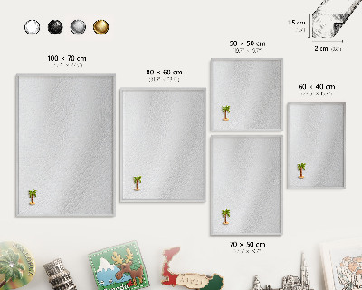 Tableau magnétique décoratif avec cadre argenté Texture élégante