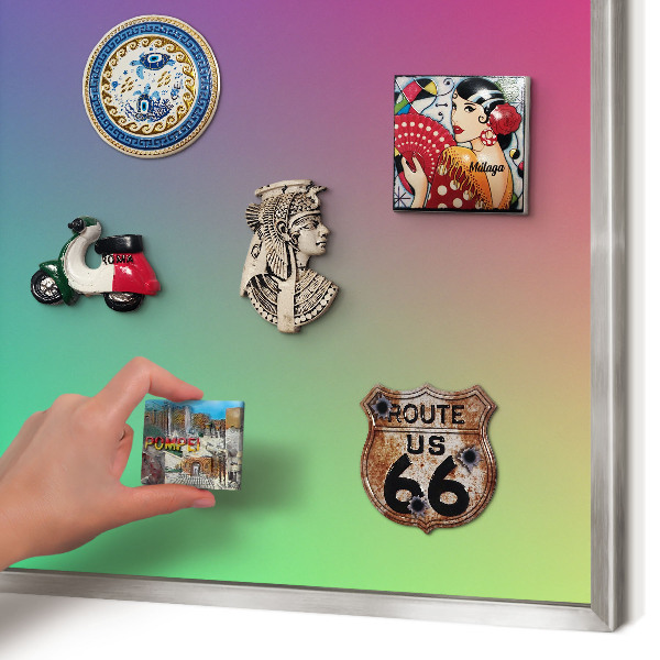 Tableau magnétique décoratif avec cadre argenté Dégradé coloré