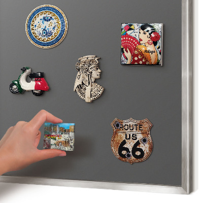 Tableau pour collection d'aimants cadre argenté Gris foncé