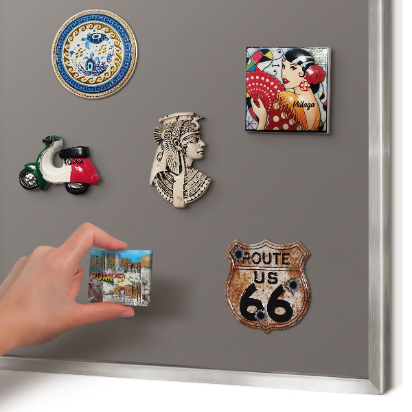 Tableau magnétique décoratif avec cadre argenté Gris foncé