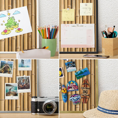 Tableau pour aimants cadre doré Motif bambou