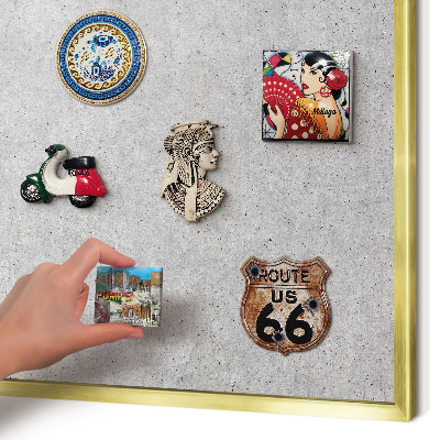 Tableau pour aimants cadre doré Texture grise