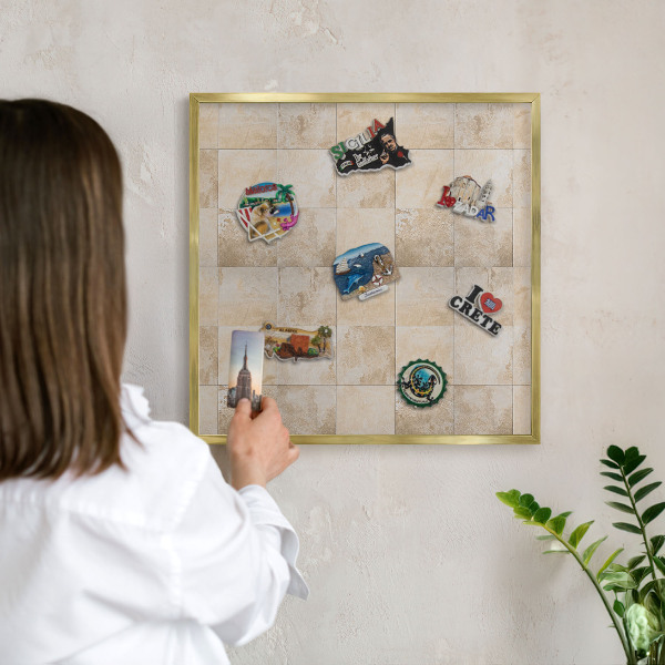 Tableau pour aimants cadre doré Élégance neutre