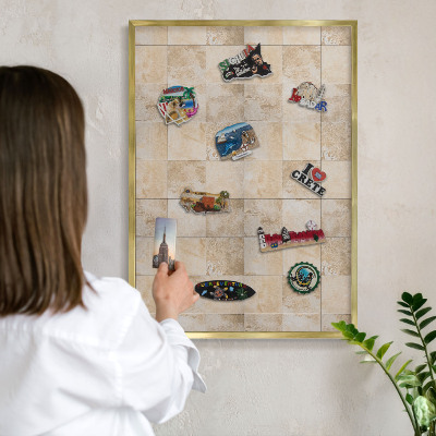 Tableau pour aimants cadre doré Élégance neutre