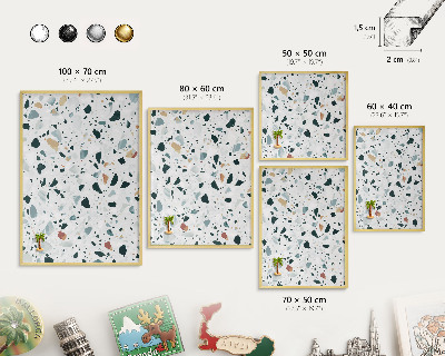 Tableau magnétique avec cadre de couleur dorée Motifs dynamiques