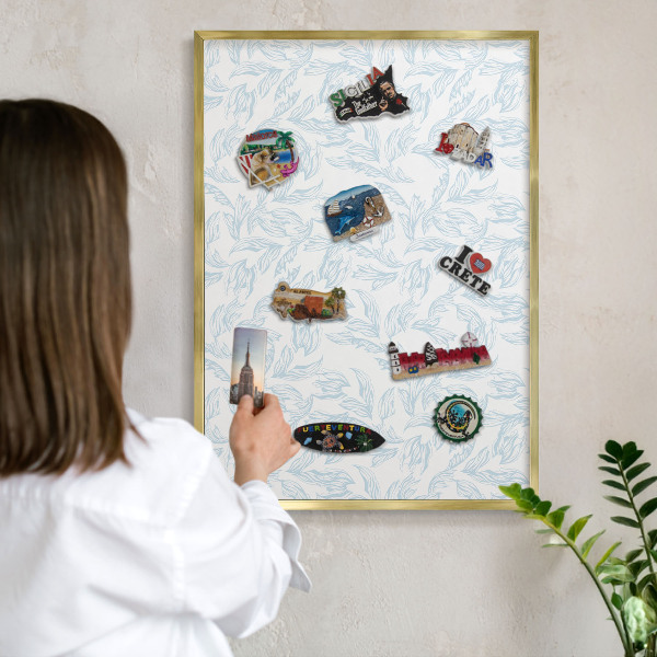 Tableau pour aimants cadre doré Thème clair
