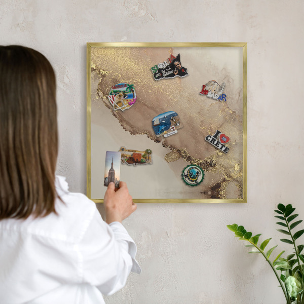 Tableau pour aimants cadre doré Éclat élégant