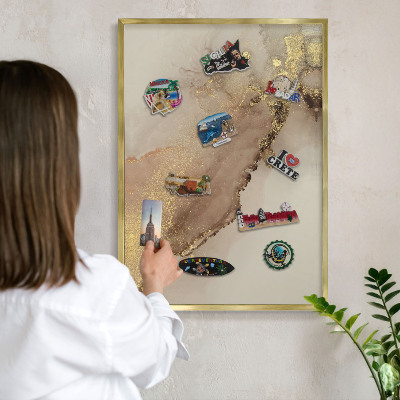 Tableau pour aimants cadre doré Éclat élégant
