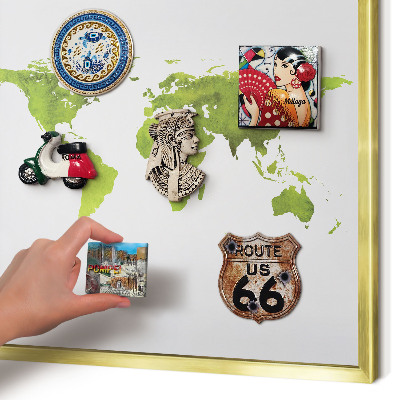 Tableau pour aimants cadre doré Carte verte