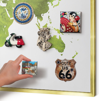 Tableau pour aimants cadre doré Carte verte