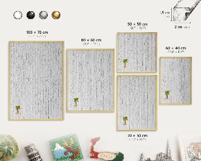 Tableau pour aimants cadre doré Mur de briques
