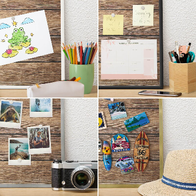 Tableau pour aimants cadre doré Texture bois