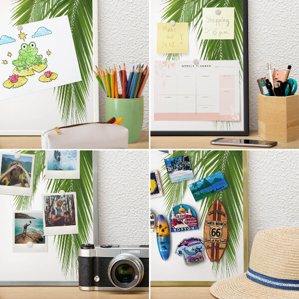 Tableau magnétique avec cadre de couleur dorée Nature exotique