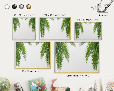 Tableau magnétique avec cadre de couleur dorée Nature exotique