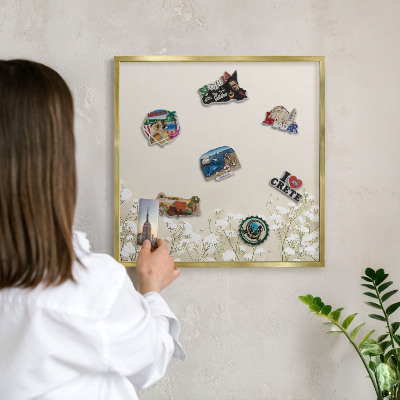 Tableau pour aimants cadre doré Nature subtile
