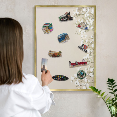 Tableau pour aimants cadre doré Nature subtile