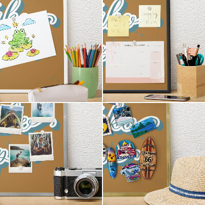 Tableau pour aimants cadre doré Voyage de rêve