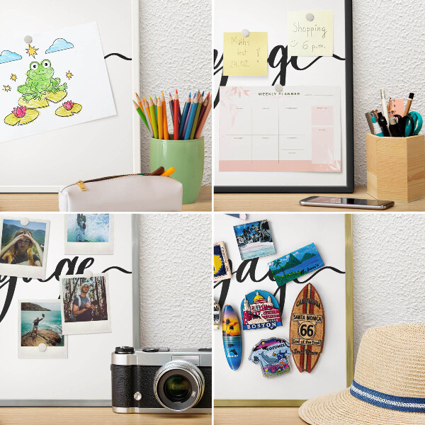 Tableau pour aimants cadre doré Bon voyage