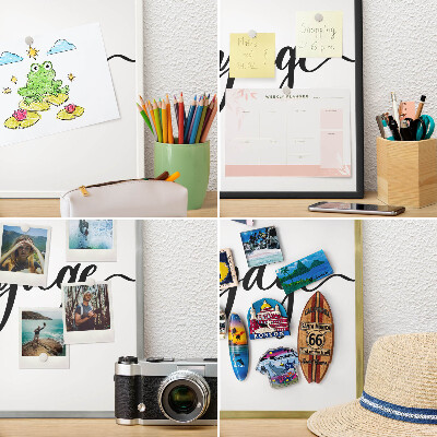 Tableau pour aimants cadre doré Bon voyage