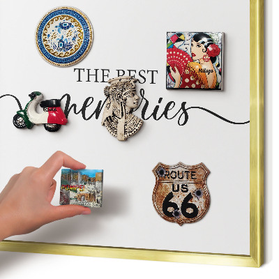 Tableau pour aimants cadre doré Des souvenirs inspirants