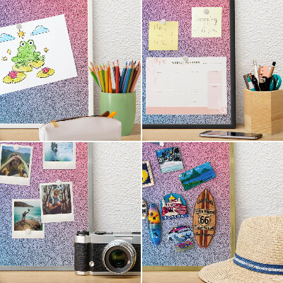 Tableau pour aimants cadre doré Dégradé coloré