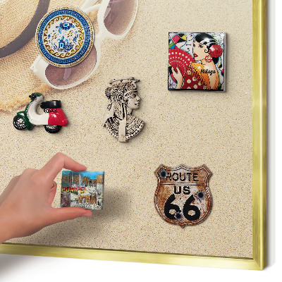 Tableau pour aimants cadre doré Plage d'été