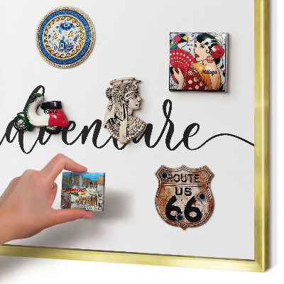 Tableau pour aimants cadre doré Aventure écrite