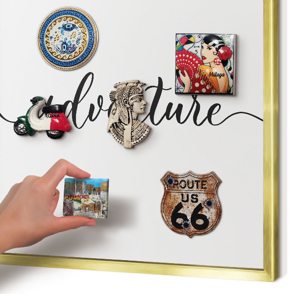 Tableau pour aimants cadre doré Aventure écrite