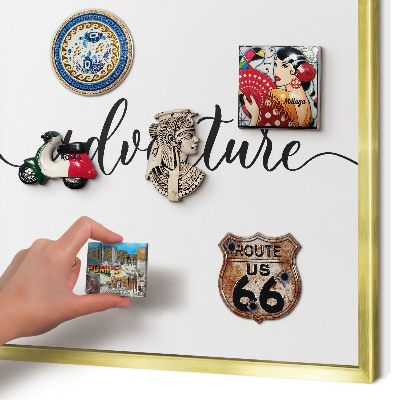 Tableau pour aimants cadre doré Aventure écrite