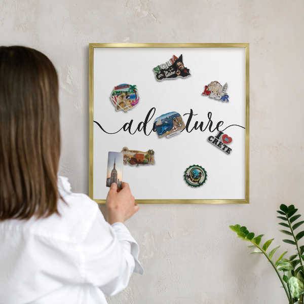 Tableau pour aimants cadre doré Aventure écrite
