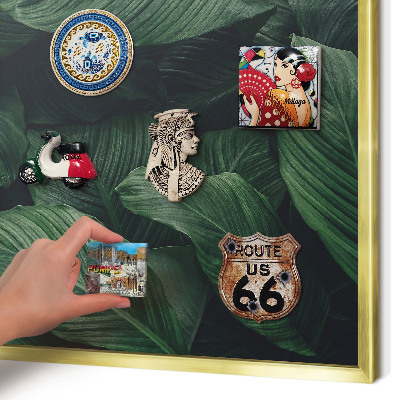 Tableau pour aimants cadre doré La verdure de la nature