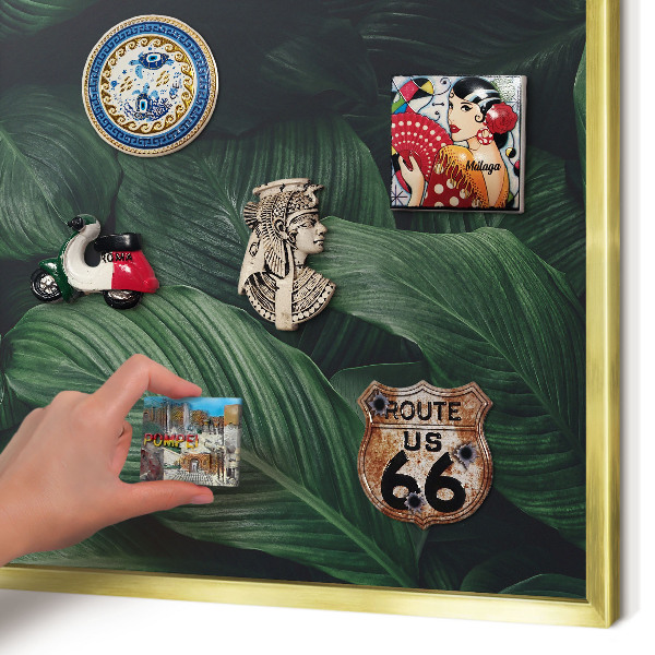 Tableau pour aimants cadre doré La verdure de la nature