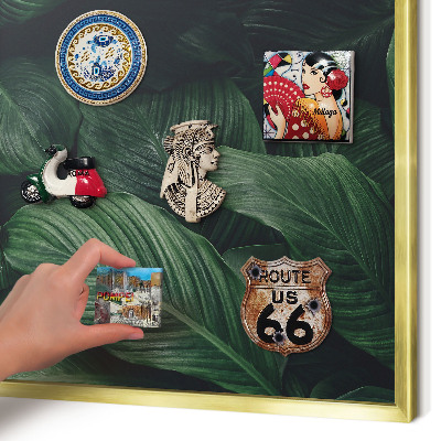 Tableau pour aimants cadre doré La verdure de la nature