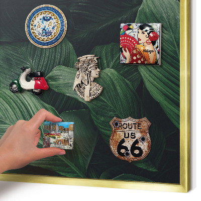 Tableau pour aimants cadre doré La verdure de la nature