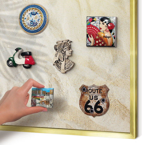 Tableau pour aimants cadre doré Motif tropical