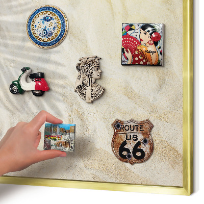 Tableau pour aimants cadre doré Motif tropical