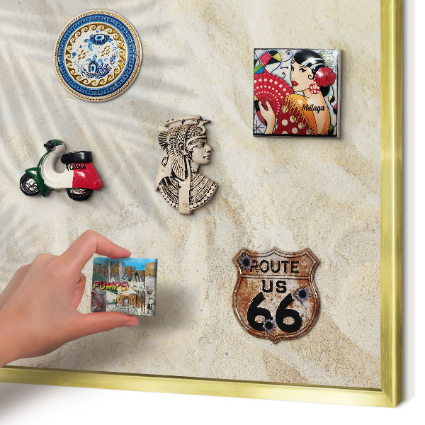 Tableau pour aimants cadre doré Motif tropical