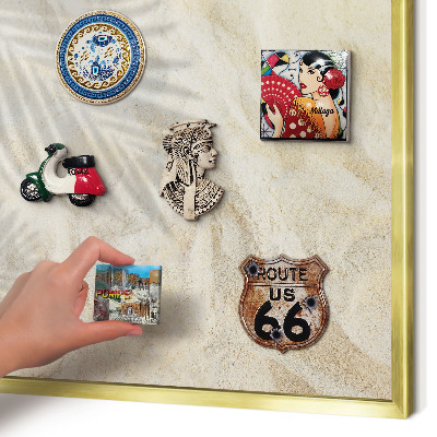 Tableau pour aimants cadre doré Motif tropical