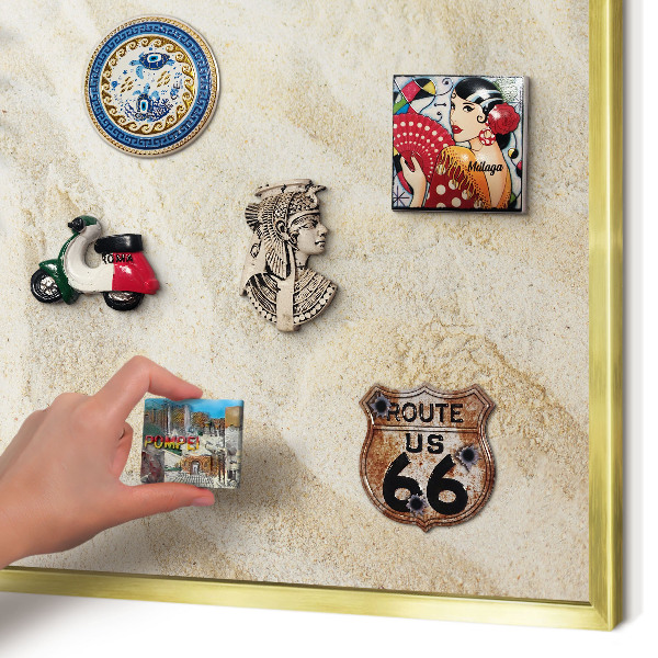 Tableau pour aimants cadre doré Motif tropical