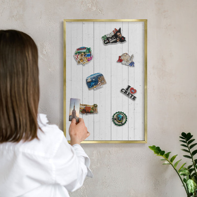Tableau magnétique avec cadre de couleur dorée Tableaux blancs