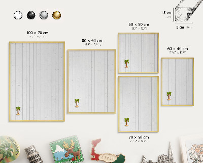 Tableau magnétique avec cadre de couleur dorée Tableaux blancs
