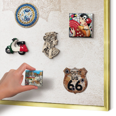 Tableau pour aimants cadre doré Motifs ethniques