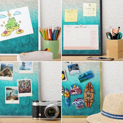 Tableau pour aimants cadre doré Détente estivale