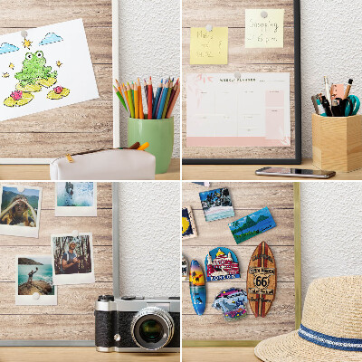 Tableau pour aimants cadre doré Planches de bois