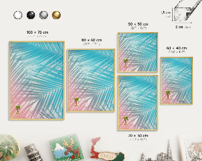 Tableau pour aimants cadre doré Élégance tropicale