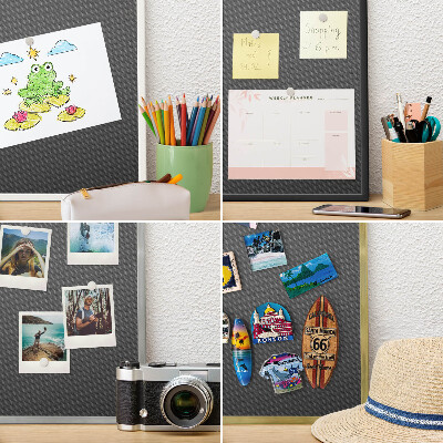 Tableau magnétique avec cadre de couleur dorée Texture géométrique