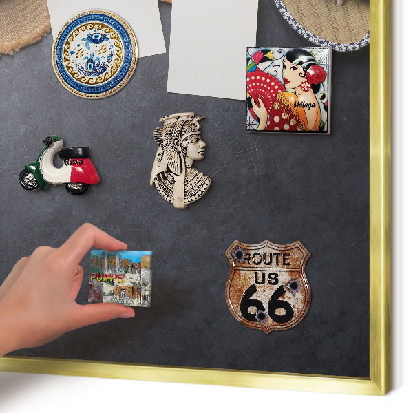 Tableau pour aimants cadre doré Ambiance de vacances