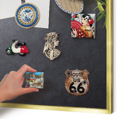 Tableau pour aimants cadre doré Ambiance de vacances