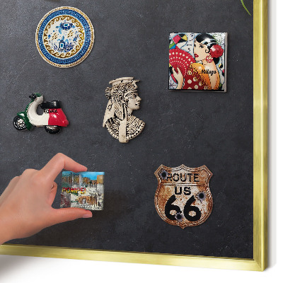 Tableau pour aimants cadre doré Ambiance de vacances