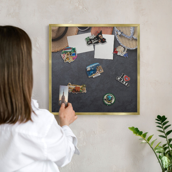 Tableau pour aimants cadre doré Ambiance de vacances